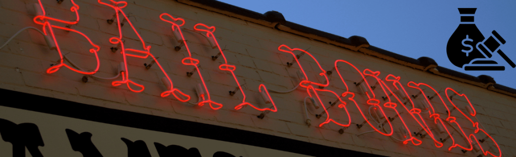red neon bail bonds sign