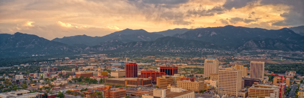aerial view of urban colorado