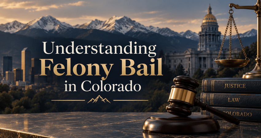 colorado mountain background with gavel and justice scale